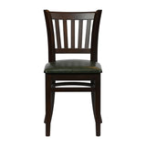 Turin Dining Table with 4 Manhattan Chairs in Dark Walnut with Bison Cedar