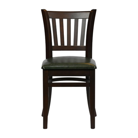 Turin Dining Table with 4 Manhattan Chairs in Dark Walnut with Bison Cedar