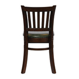 Turin Dining Table with 4 Manhattan Chairs in Dark Walnut with Bison Cedar