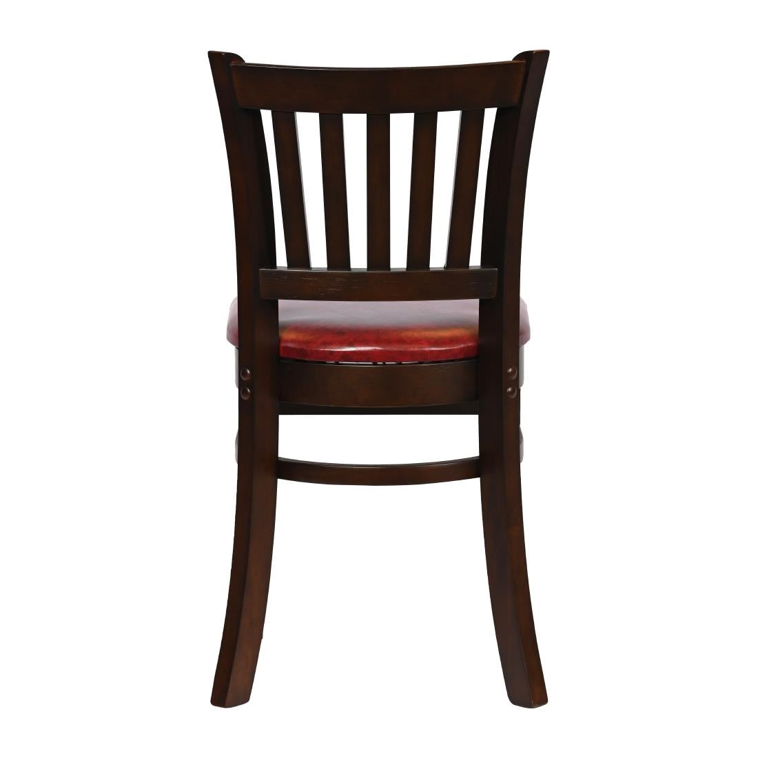 Turin Dining Table with 4 Manhattan Chairs in Dark Walnut with Bison Bordeaux