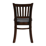 Turin Dining Table with 4 Manhattan Chairs in Dark Walnut with Shetland Smoke