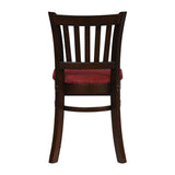 Turin Dining Table with 4 Manhattan Chairs in Dark Walnut with Shetland Scarlett