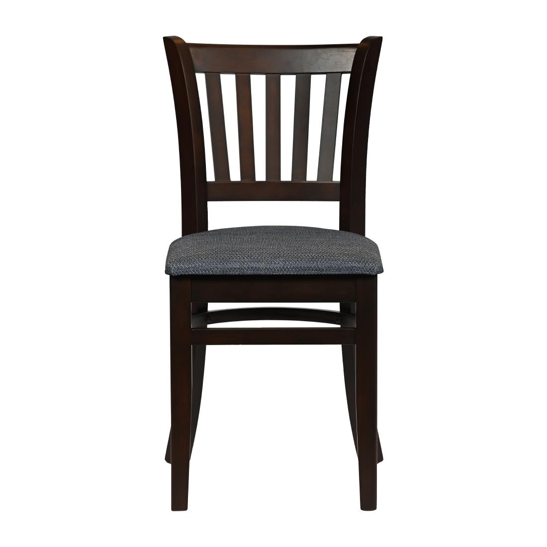 Turin Dining Table with 4 Manhattan Chairs in Dark Walnut with Shetland Sea