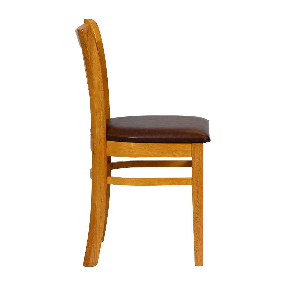 Turin Dining Table with 4 Manhattan Chairs in Soft Oak with Bison Espresso
