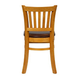 Turin Dining Table with 4 Manhattan Chairs in Soft Oak with Bison Espresso