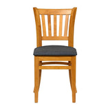 Turin Dining Table with 4 Manhattan Chairs in Soft Oak with Shetland Sea