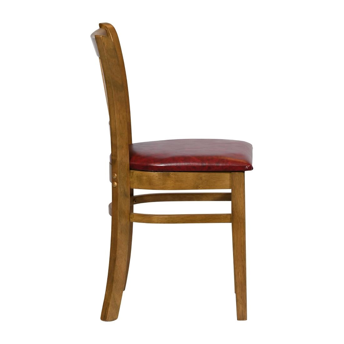 Turin Dining Table with 4 Manhattan Dining Chairs Weathered Oak with Bison Bordeaux