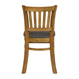 Turin Dining Table with 4 Manhattan Chairs in Weathered Oak with Shetland Smoke