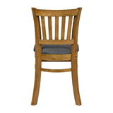 Turin Dining Table with 4 Manhattan Chairs in Weathered Oak with Shetland Sea