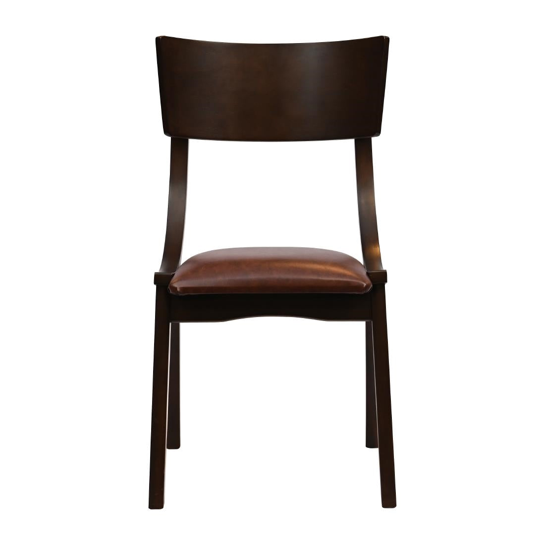 Chelsea Dining Chairs in Dark Walnut with Bison Espresso Seats (6 Pack)