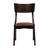 Chelsea Dining Chairs in Dark Walnut with Bison Espresso Seats (6 Pack)