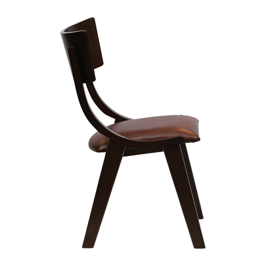 Chelsea Dining Chairs in Dark Walnut with Bison Espresso Seats (6 Pack)