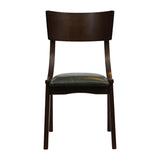 Chelsea Dining Chairs in Dark Walnut with Bison Cedar Seats (6 Pack)