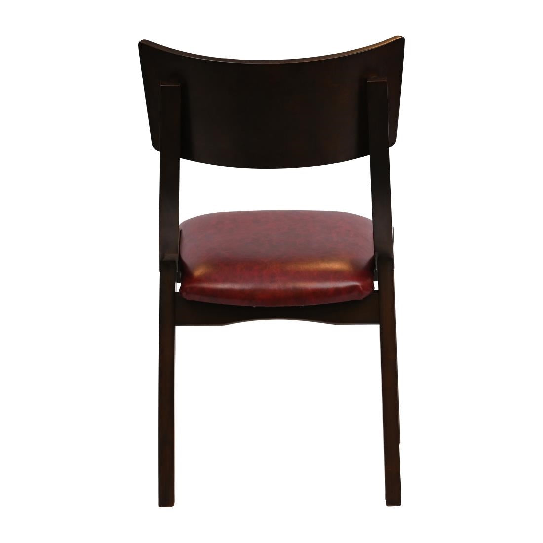 Chelsea Dining Chairs in Dark Walnut with Bison Bordeaux Seats (6 Pack)