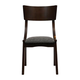 Chelsea Dining Chairs in Dark Walnut with Shetland Smoke Seats (6 Pack)