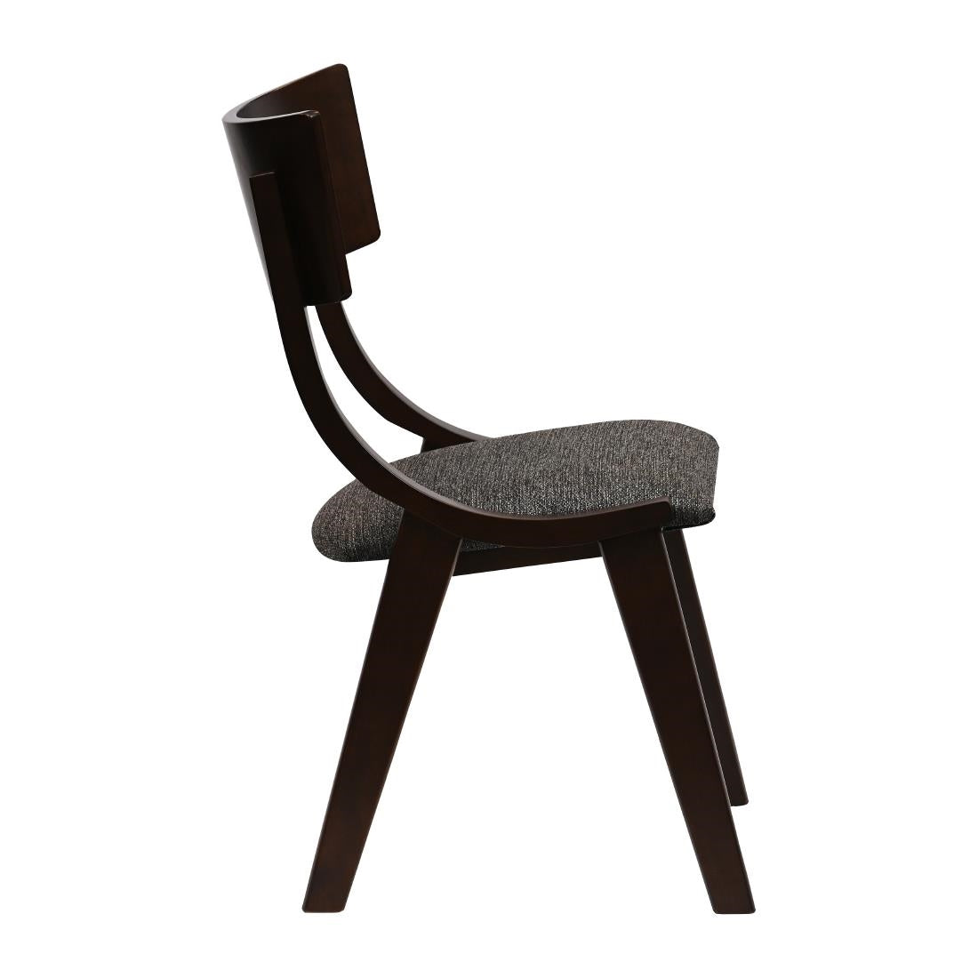 Chelsea Dining Chairs in Dark Walnut with Shetland Smoke Seats (6 Pack)