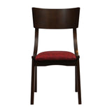 Chelsea Dining Chairs in Dark Walnut with Shetland Scarlett Seats (6 Pack)