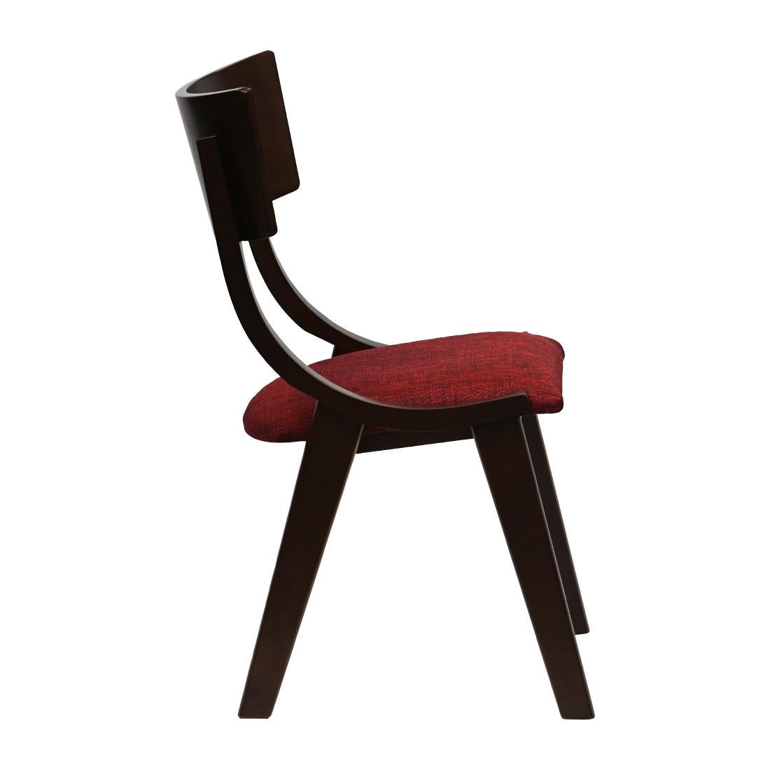 Chelsea Dining Chairs in Dark Walnut with Shetland Scarlett Seats (6 Pack)
