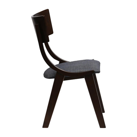 Chelsea Dining Chairs in Dark Walnut with Shetland Sea Seats (6 Pack)