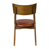 Chelsea Dining Chairs in Weathered Oak with Bison Tan Seats (6 Pack)