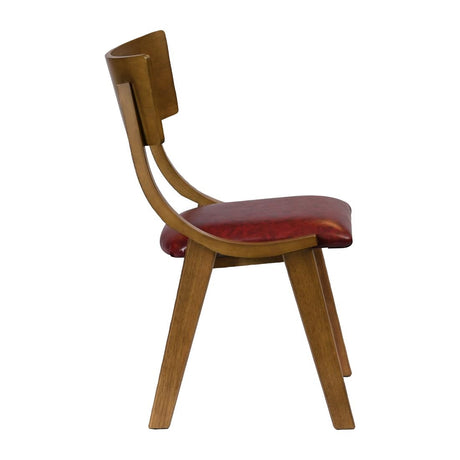 Chelsea Dining Chairs in Weathered Oak with Bison Bordeaux Seats (6 Pack)