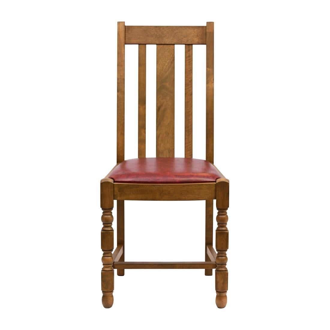 Thame Dining Chair in Weathered Oak with Bison Bordeaux Seat (6 Pack)