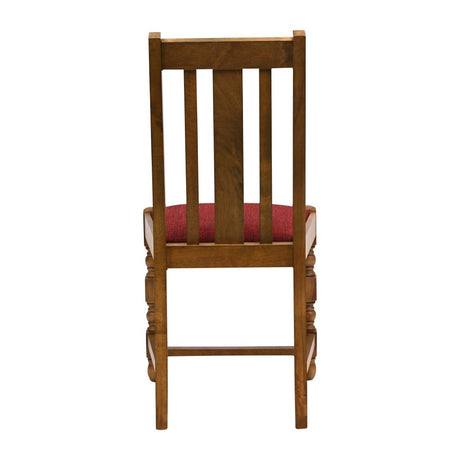 Thame Dining Chair in Weathered Oak with Shetland Scarlett Seat (6 Pack)