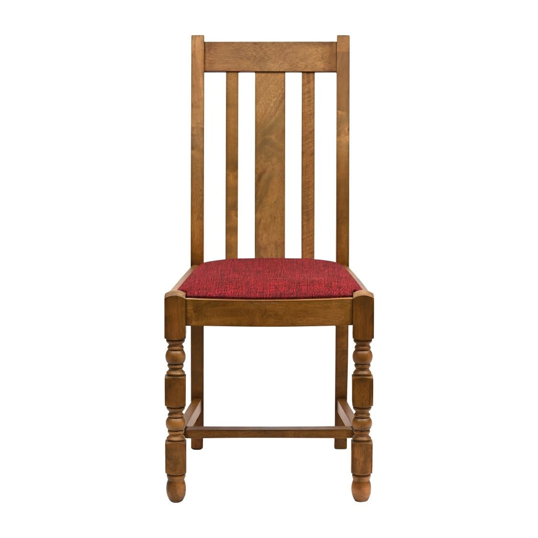 Thame Dining Chair in Weathered Oak with Shetland Scarlett Seat (6 Pack)