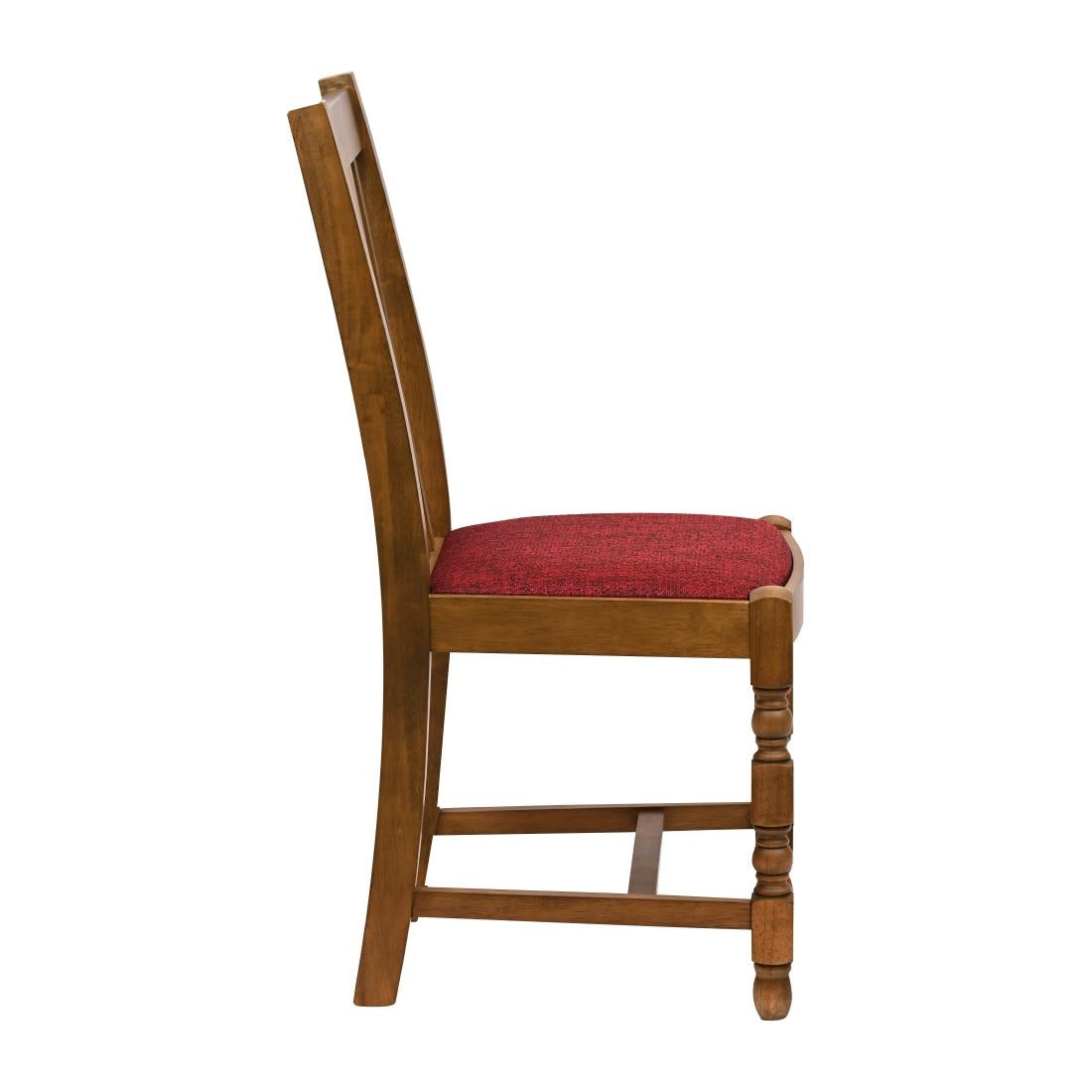 Thame Dining Chair in Weathered Oak with Shetland Scarlett Seat (6 Pack)