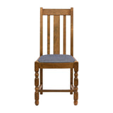 Thame Dining Chair in Weathered Oak with Shetland Sea Seat (6 Pack)