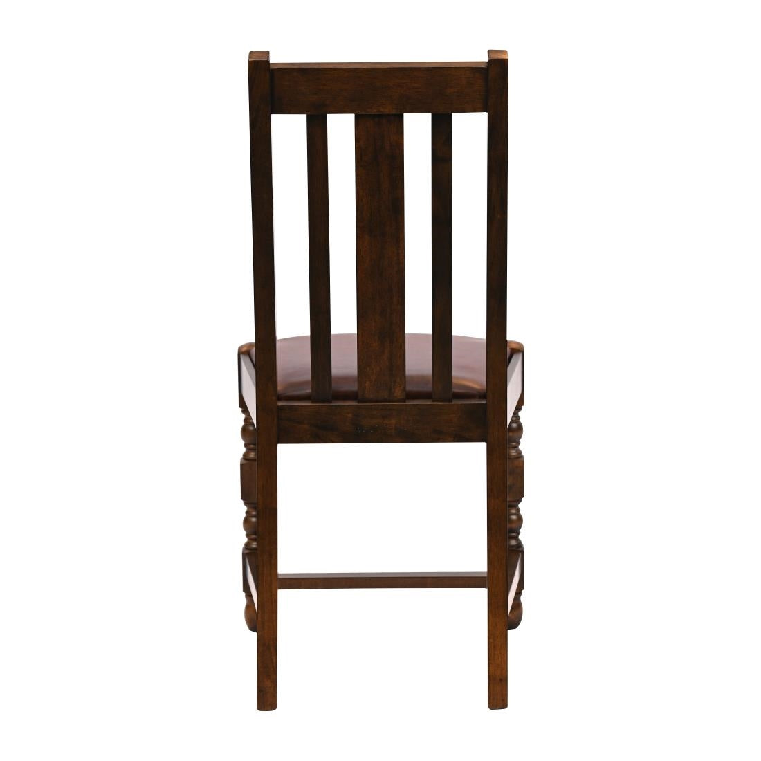 Thame Dining Chair in Vintage Wood with Bison Espresso Seat (6 Pack)