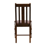 Thame Dining Chair in Vintage Wood with Bison Espresso Seat (6 Pack)