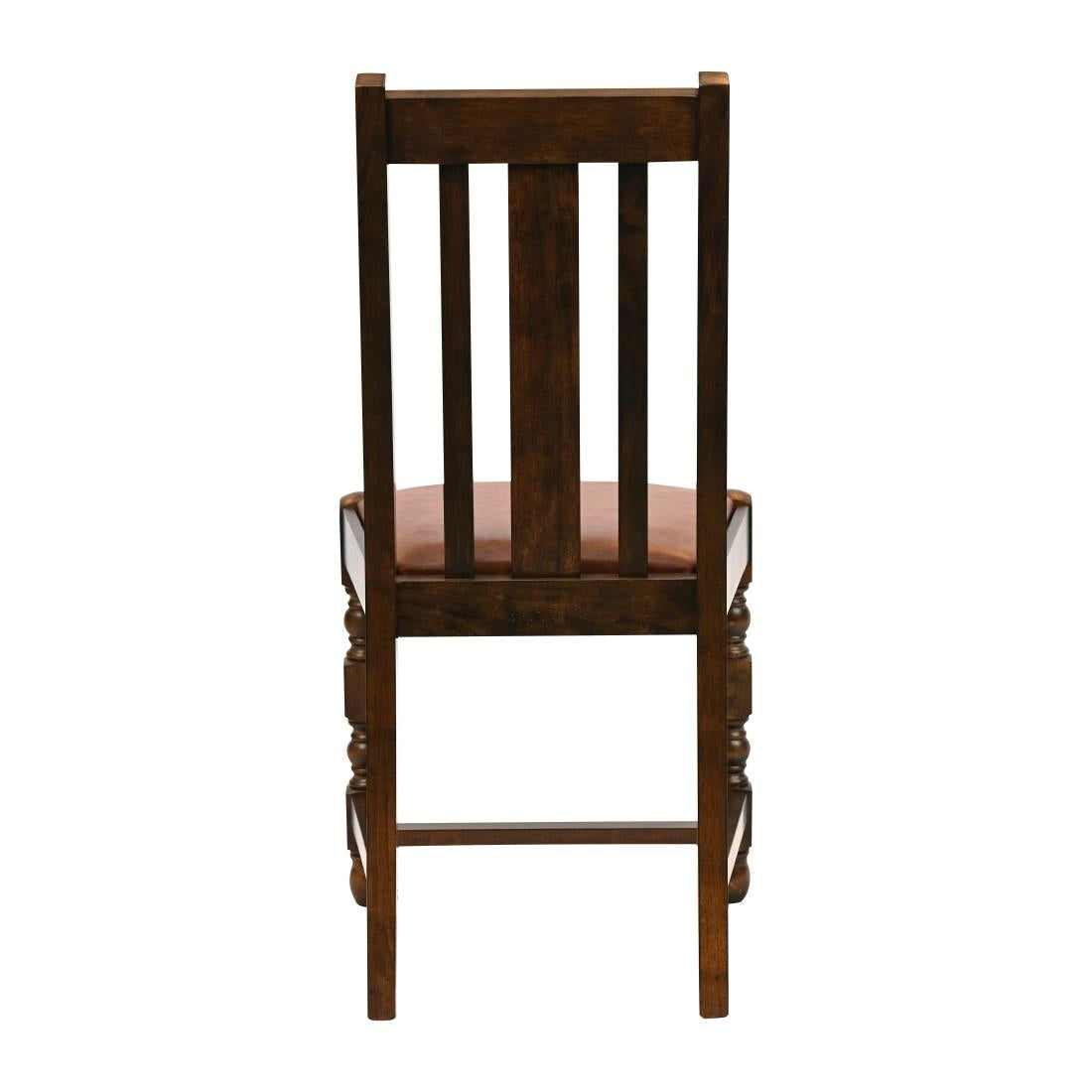 Thame Dining Chair in Vintage Wood with Bison Tan Seat (6 Pack)