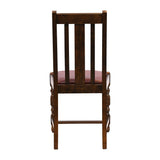 Thame Dining Chairs in Vintage Wood with Bison Bordeaux Seat (6 Pack)