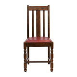 Thame Dining Chairs in Vintage Wood with Bison Bordeaux Seat (6 Pack)