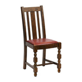 Thame Dining Chairs in Vintage Wood with Bison Bordeaux Seat (6 Pack)