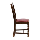 Thame Dining Chairs in Vintage Wood with Bison Bordeaux Seat (6 Pack)