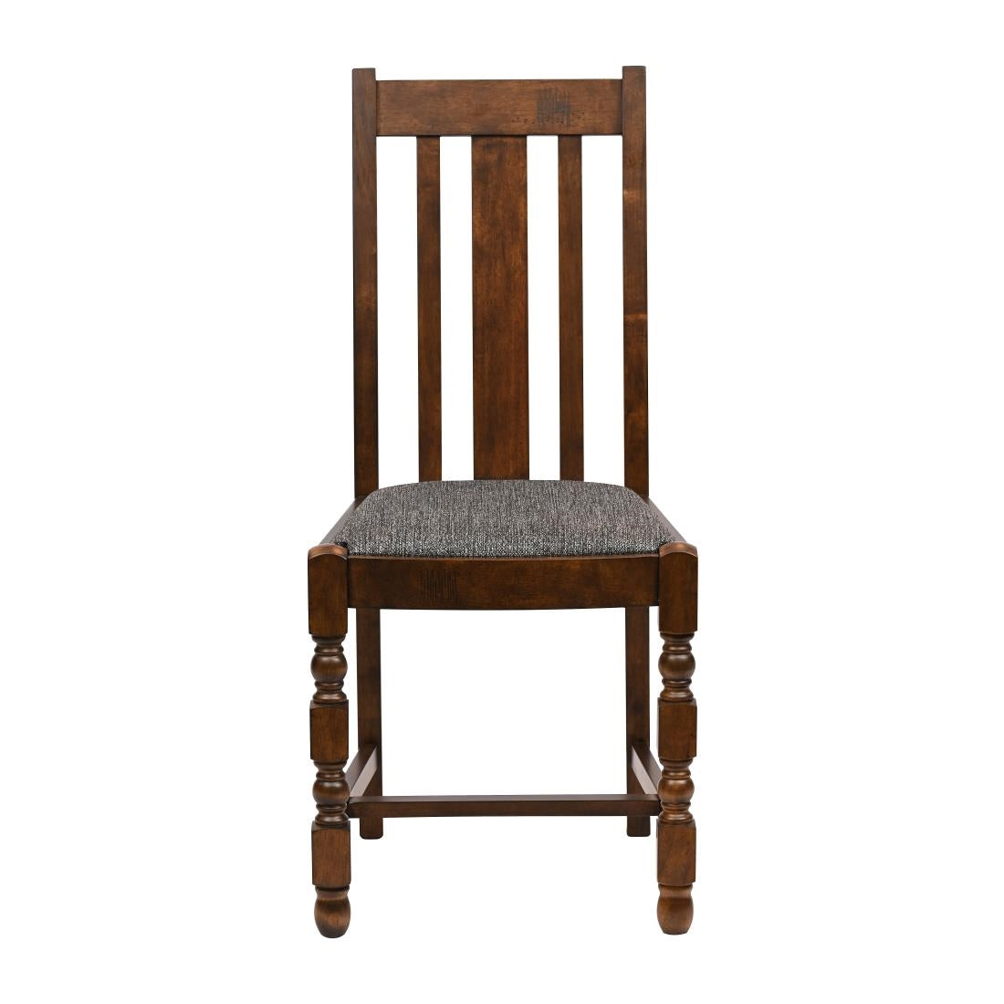 Thame Dining Chair in Vintage Wood with Shetland Smoke Seat (6 Pack)