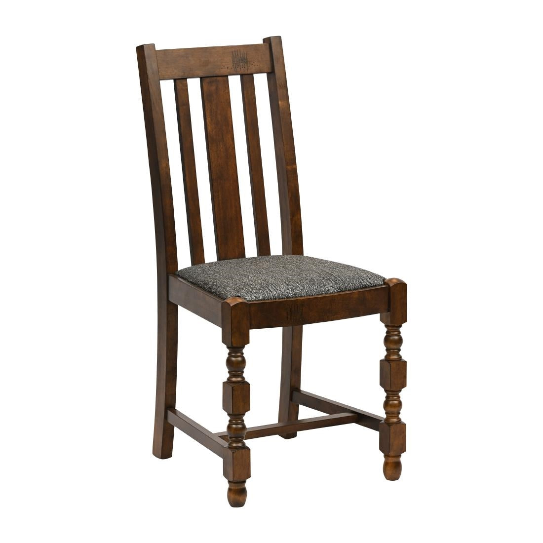 Thame Dining Chair in Vintage Wood with Shetland Smoke Seat (6 Pack)