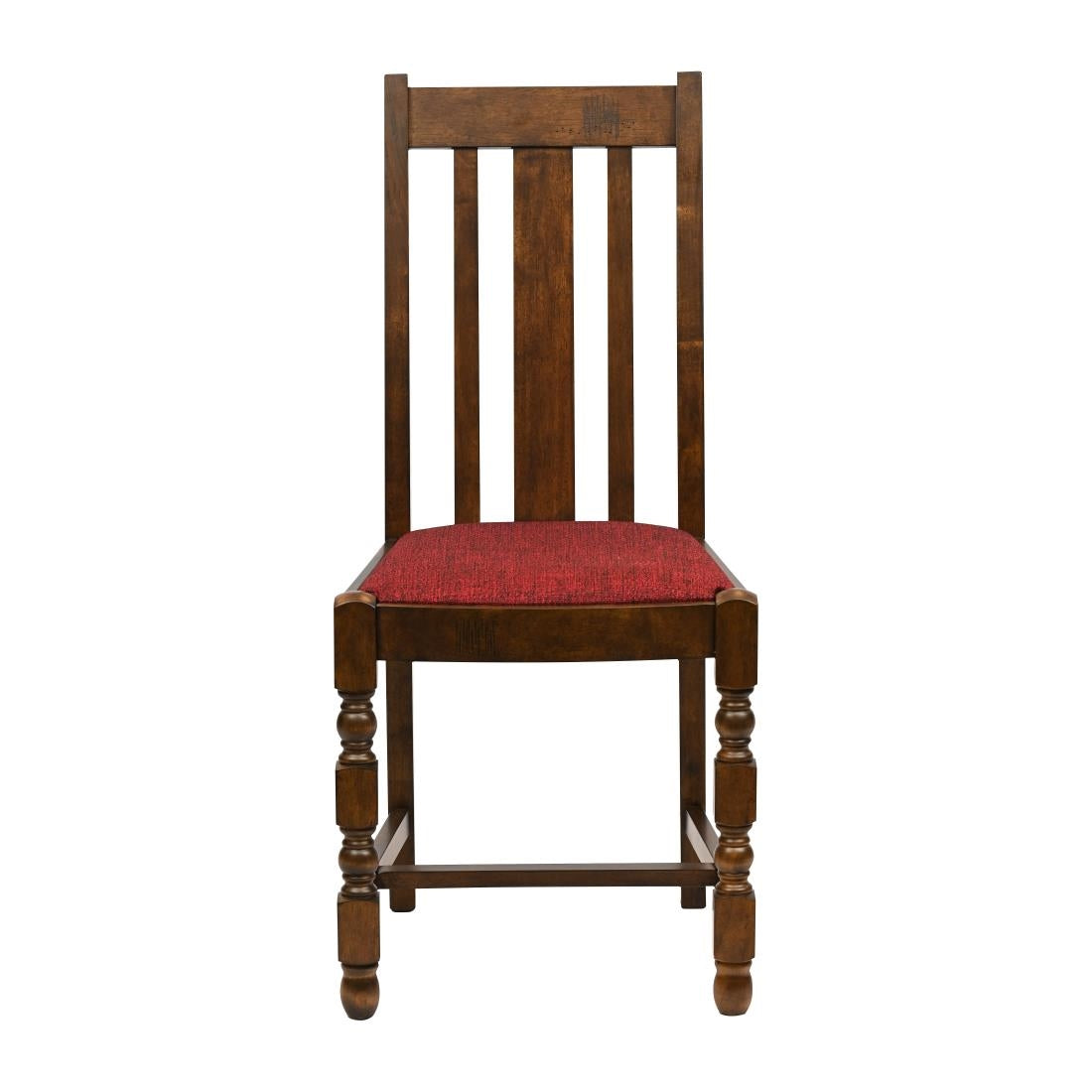 Thame Dining Chair in Vintage Wood with Shetland Scarlett Seat (6 Pack)