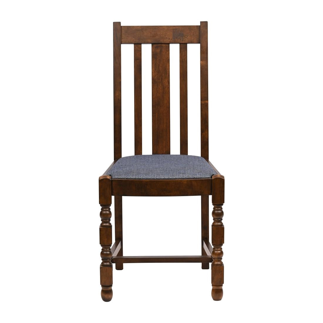 Thame Dining Chair in Vintage Wood with Shetland Sea Seat (6 Pack)