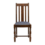 Thame Dining Chair in Vintage Wood with Shetland Sea Seat (6 Pack)
