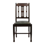 Lattice Back Dining Chair in Dark Walnut with Bison Cedar Seat (6 Pack)