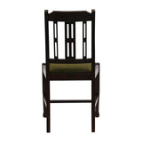 Lattice Back Dining Chair in Dark Walnut with Shetland Forest Seat (6 Pack)