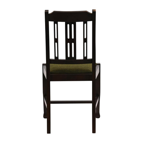 Lattice Back Dining Chair in Dark Walnut with Shetland Forest Seat (6 Pack)