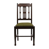 Lattice Back Dining Chair in Dark Walnut with Shetland Forest Seat (6 Pack)