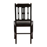 Lattice Back Dining Chair in Dark Walnut with Shetland Smoke Seat (6 Pack)