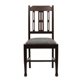 Lattice Back Dining Chair in Dark Walnut with Shetland Smoke Seat (6 Pack)