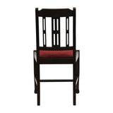 Lattice Back Dining Chair in Dark Walnut with Shetland Scarlett Seat (6 Pack)