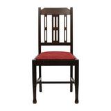 Lattice Back Dining Chair in Dark Walnut with Shetland Scarlett Seat (6 Pack)
